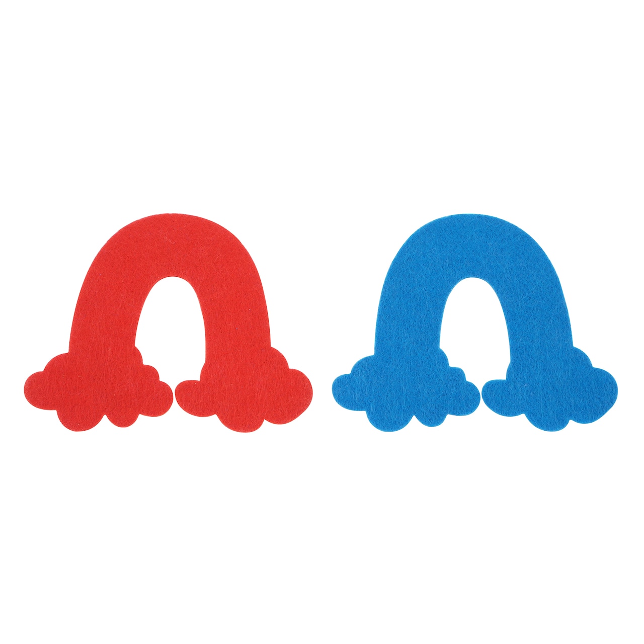 12 Packs: 15 ct. (180 total) Red & Blue Rainbow Felt Shapes by Creatology™